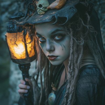 Teenage Girl in Sea Hag Costume