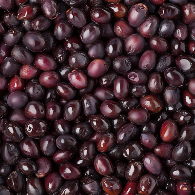 Overhead Photograph of Kalamata Olives