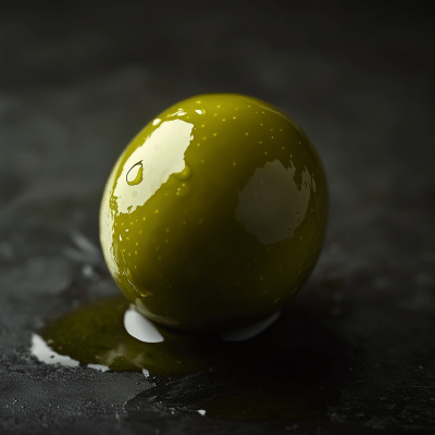 Dramatic Macro of Marinated Olive