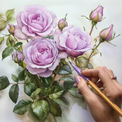 Watercolor Roses