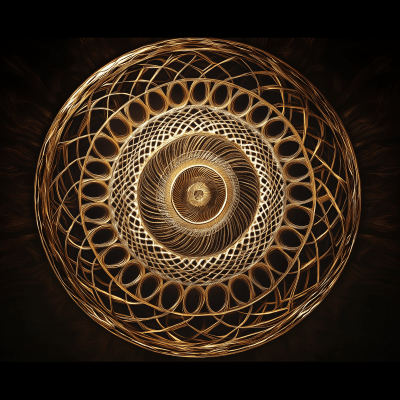 Golden Spirograph Pattern