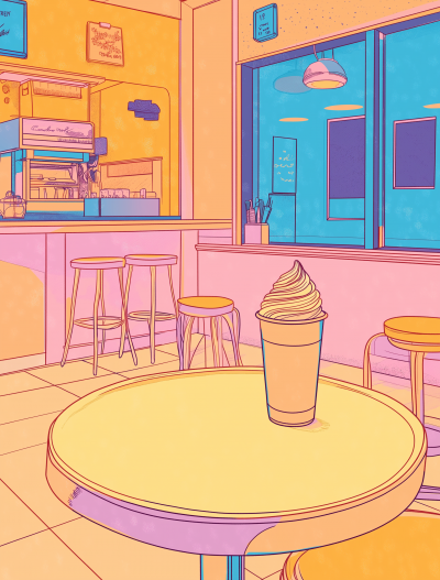 Retro Cozy Cafe