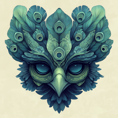 Peacock Mask Design