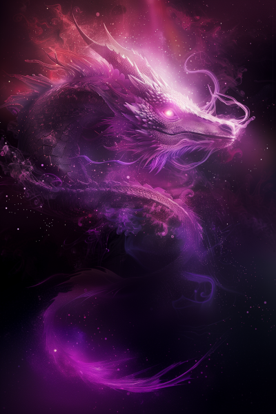 Majestic Dragon with Particle Cascade