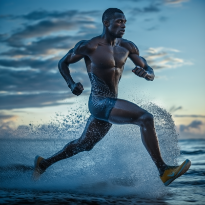 Male Athlete in Action