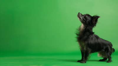 Black Dog on Green Screen