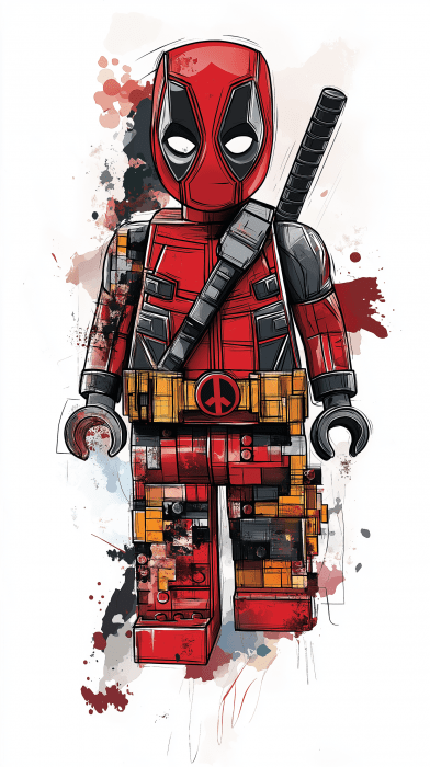 Lego Deadpool Tattoo Design