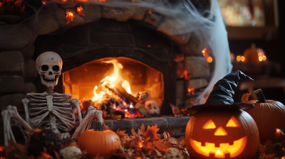 Cozy Autumn Fireplace