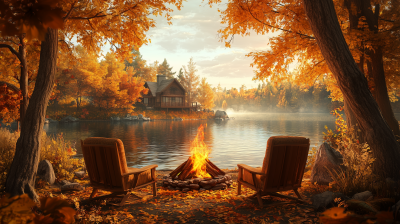 Cozy Autumn by the Lake