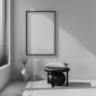 Elegant Black and White Corner