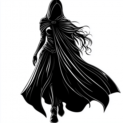 Female Fantasy Warrior Silhouette