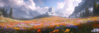 Celestial Hall in a Flower Field