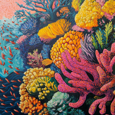 Colorful Coral Close-Up