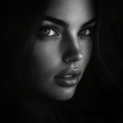 Powerful Black and White Portrait