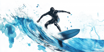 Surfer on a Wave