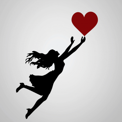 Falling Woman Silhouette