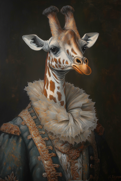 Baroque Giraffe Portrait