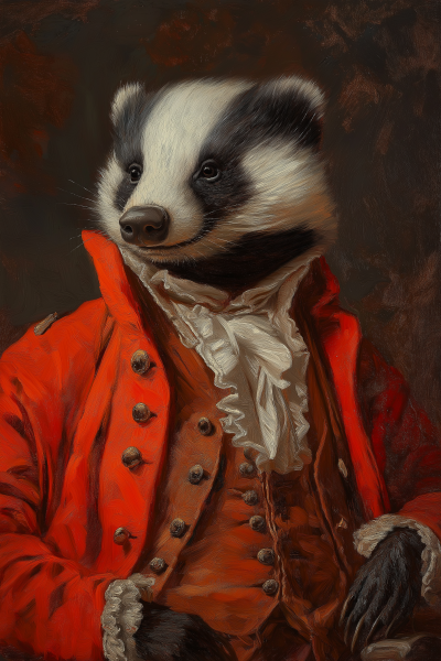 Baroque Badger Portrait