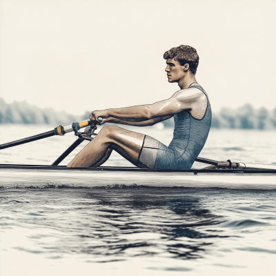 Vintage Rower Illustration