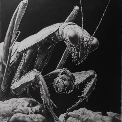 Dark Mantis Drawing