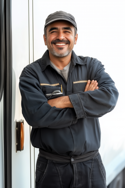 Confident Latino Worker