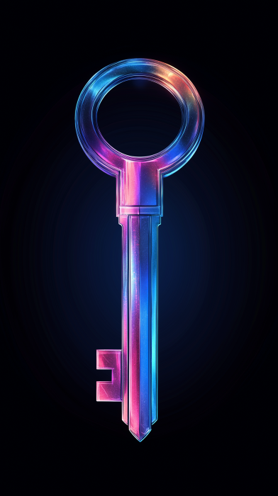 Transparent Glass Key Logo