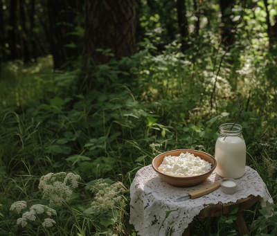 Fresh Dairy Products on Table