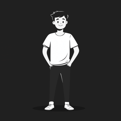 Teenager in a T-Shirt Icon