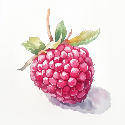 Watercolor Raspberry