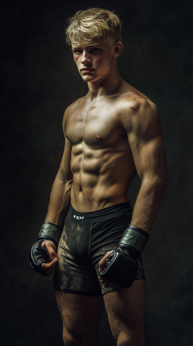 Blonde Male MMA Fighter Portrait