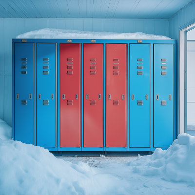 Vibrant Locker Room