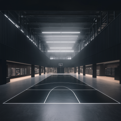 Illuminated Basketball Court