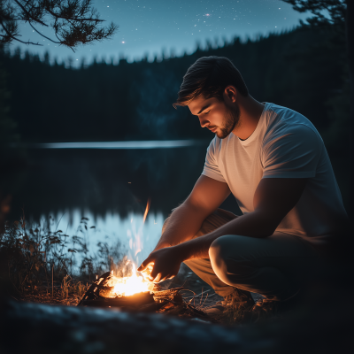 Campfire at Dusk