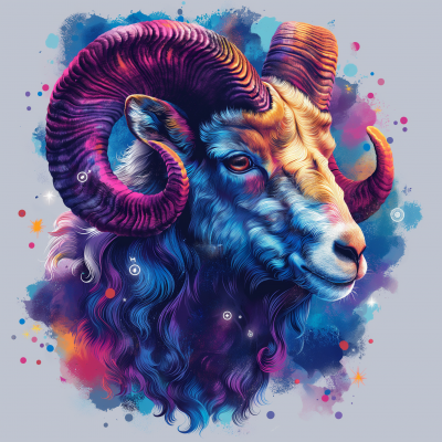 Colorful Aries Ram