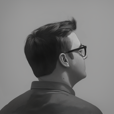 Photorealistic Portrait of a Geeky Man