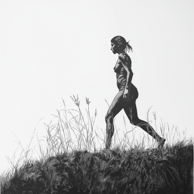 Aboriginal Woman in Grass