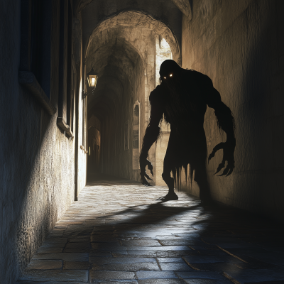 Shadow Monster in Medieval Alley