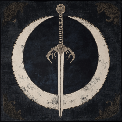 Tapestry Crest of the Moon and Sword