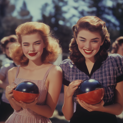 1950’s Girls Playing Lawn Bowls