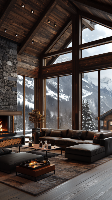 Luxurious Chalet Living Room