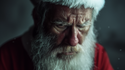 Worried Santa Portrait