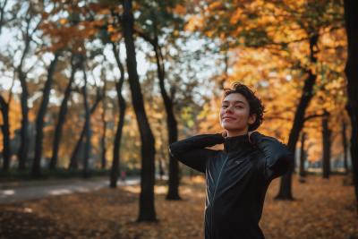 Morning Stretch in Autumn