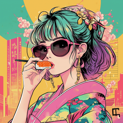 Vibrant Kawaii Artwork