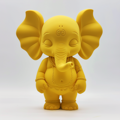 Cute Yellow Kaws Figure