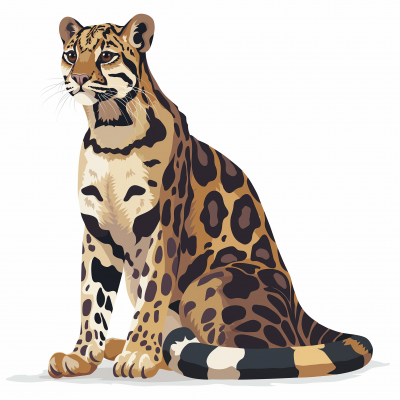 Clouded Leopard Illustration