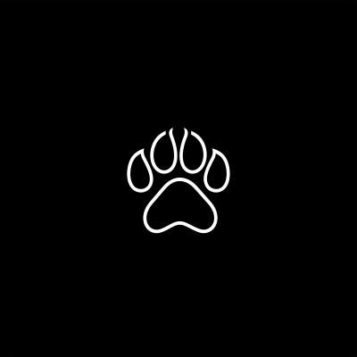 Minimal Dog Paw Logo