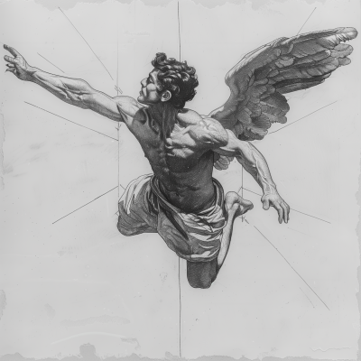 Falling Male Angel
