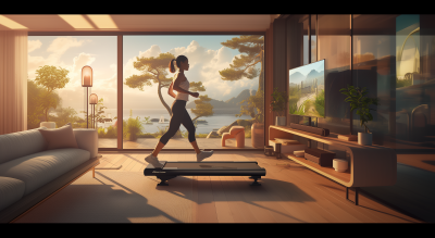 Modern Interactive Treadmill