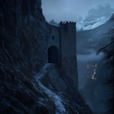 Mystical Castle in the Alps