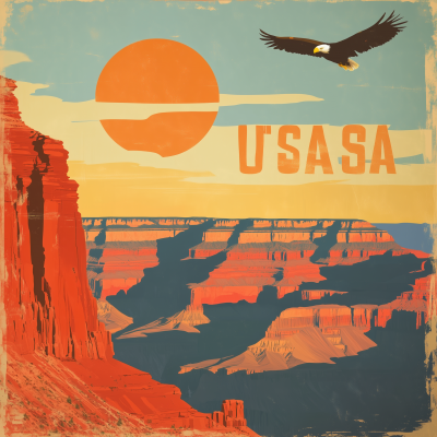 Vintage USA Travel Poster